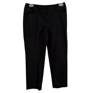 White House Black Market Slim Ankle Pants 2S Black Stretch Cotton Blend Womens